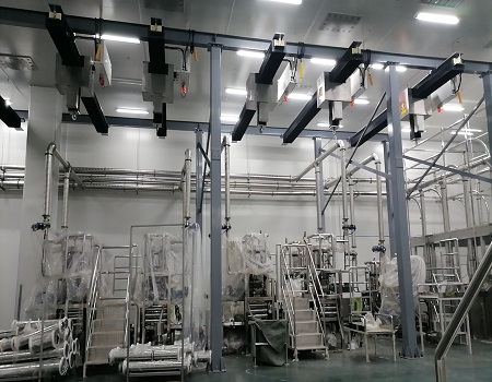 Lithium Battery Workshop Cleanroom Monorail Crane in Singapore