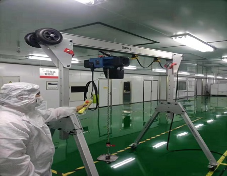 Foldable Mobile Gantry Crane for Cleanrooms