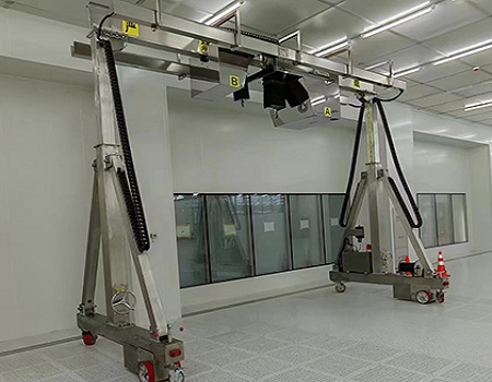 Installation of Cleanroom Portable Gantry Cranes