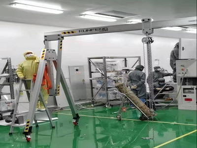 Installation of Clean Room Aluminum Mobile Gantry Cranes